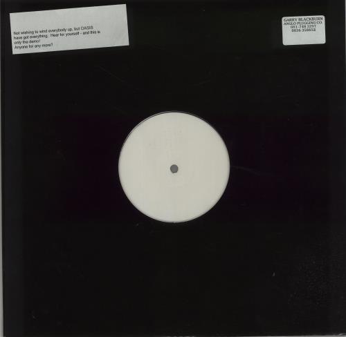 Oasis Columbia (Demo) - Test Pressing UK Promo 12